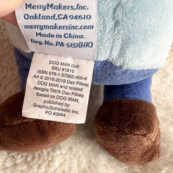 Merry Makers Dog Man Plush Toy 9” Stuffed Animal - Picture 4 of 5
